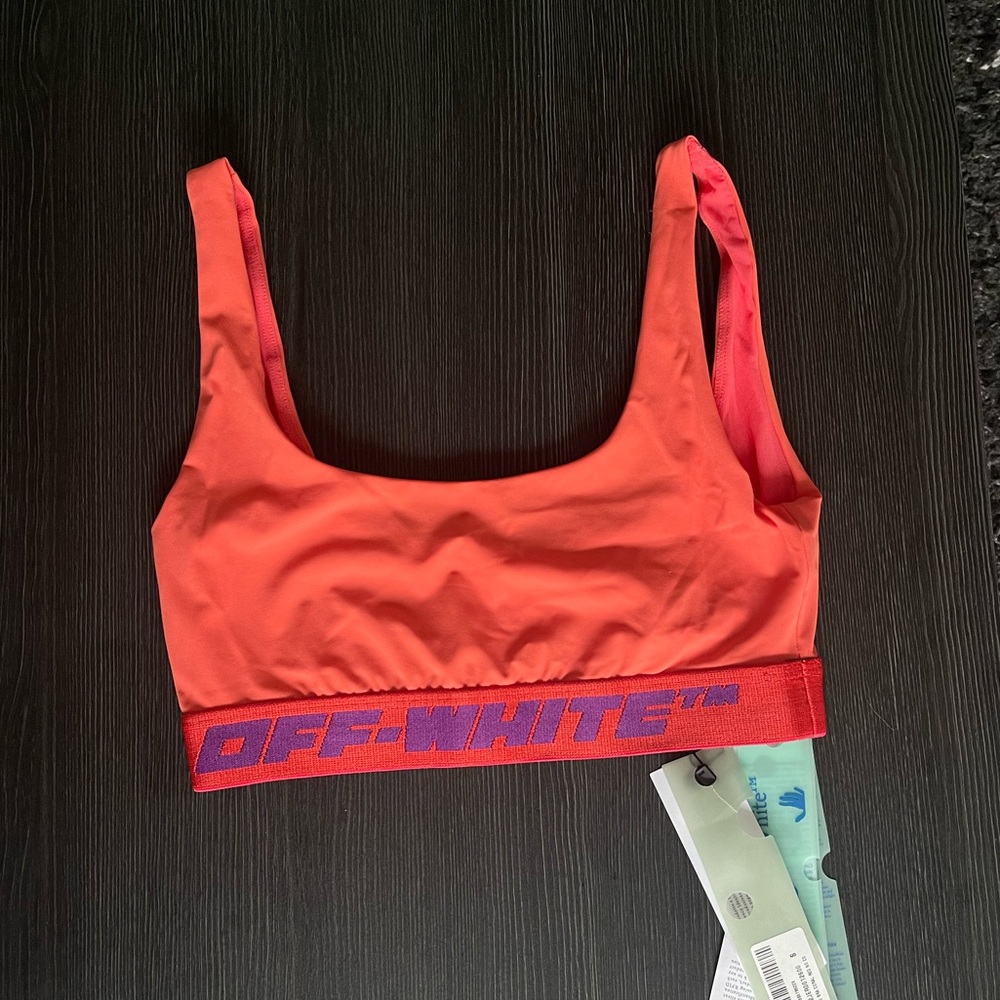 Off white sports bra